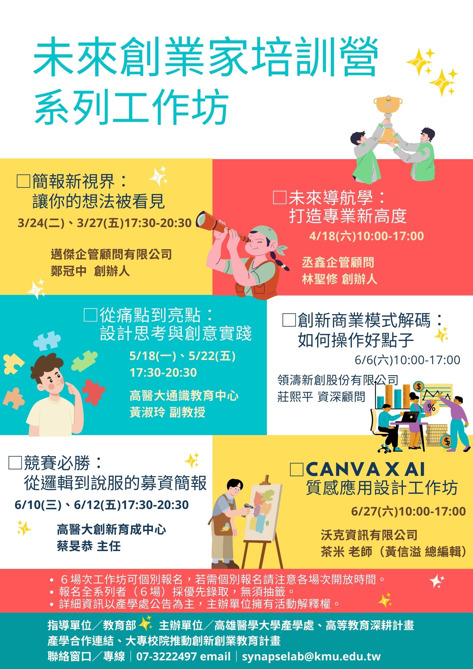 114 2未來創業家培訓營 系列工作坊海報